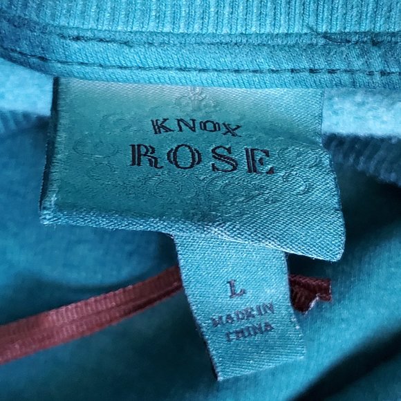 Knox Rose Black Emerald Super Soft Thin Weight V-Neck Sweatshirt, Women's Large - Picture 7 of 12